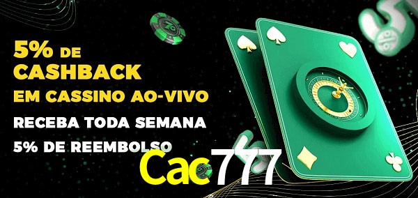 Promoções do cassino ao Vivo Cac777